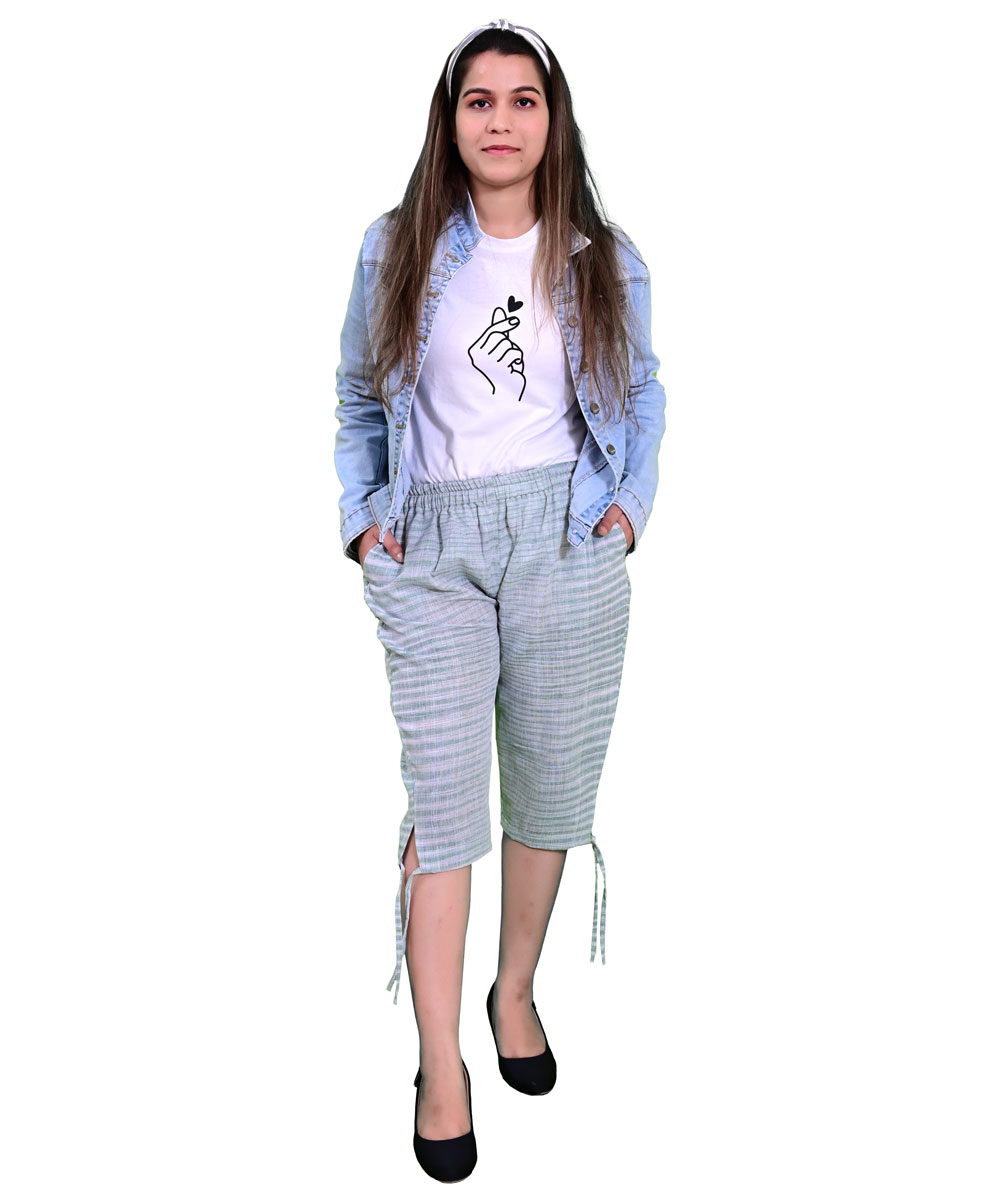 Eazy Women's Printed Capri Pants- Pack of 2- Navy Blue & Steel Blue –  Sirtex Eazy