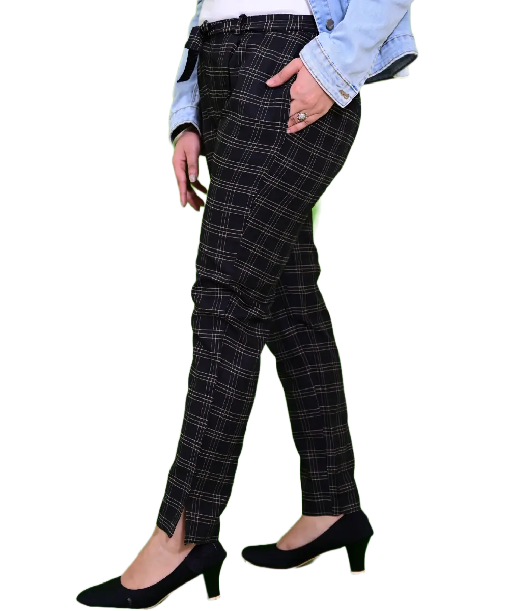 Black Label by Evan-Picone Plaid Womens Straight Fit Straight Suit Pants