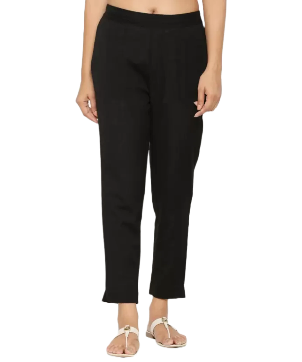 Buy Fred Perry Women Black High-Waist Trousers Online - 745064 | The  Collective